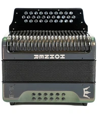 Hohner Corona C-II GCF Diatonic Accordion - Green to Gold