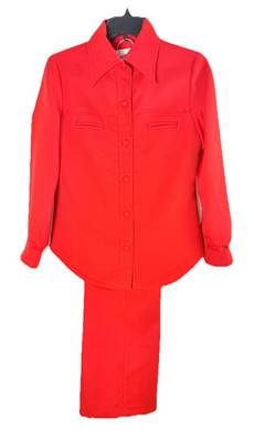 Dimonelli Women s Vintage Pant Suit Orange Size 8