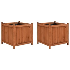 Firwood 2x Raised Beds Vegetable Patch Large Planter Planting Grow vidaXL