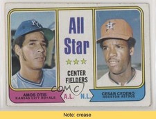 1974 Topps All Star Center Fielders Amos Otis Cesar Cedeno #337 READ 2k3