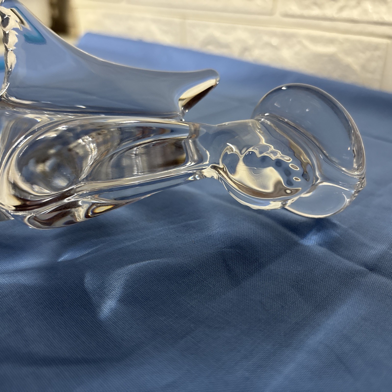 Vintage “The Toscany Collection” 24% Lead Crystal Angel 7” Tall Figurine Japan