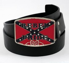 Mens Belt Buckle Genuine&PU Leather Waistband Western Men's Cowboy Square Shape