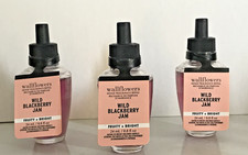 WILD BLACKBERRY JAM HOME FRAGRANCE WALLFLOWER REFILL BULB BATH BODY WORKS 3 PACK