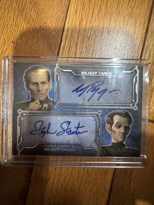 Star Wars Topps Masterwork Wilhuff Tarkin Dual Auto /199
