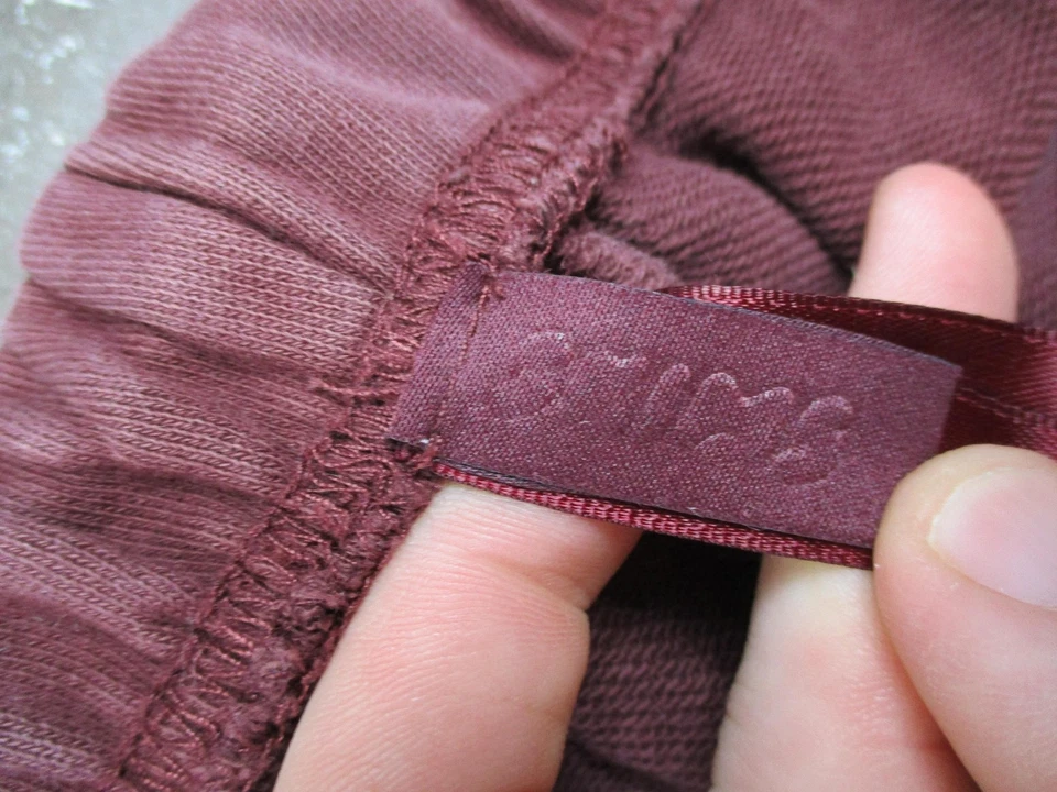 Pantalones deportivos de algodón granate para hombre grandes borgoña puños elásticos salón Foto 3 de 4