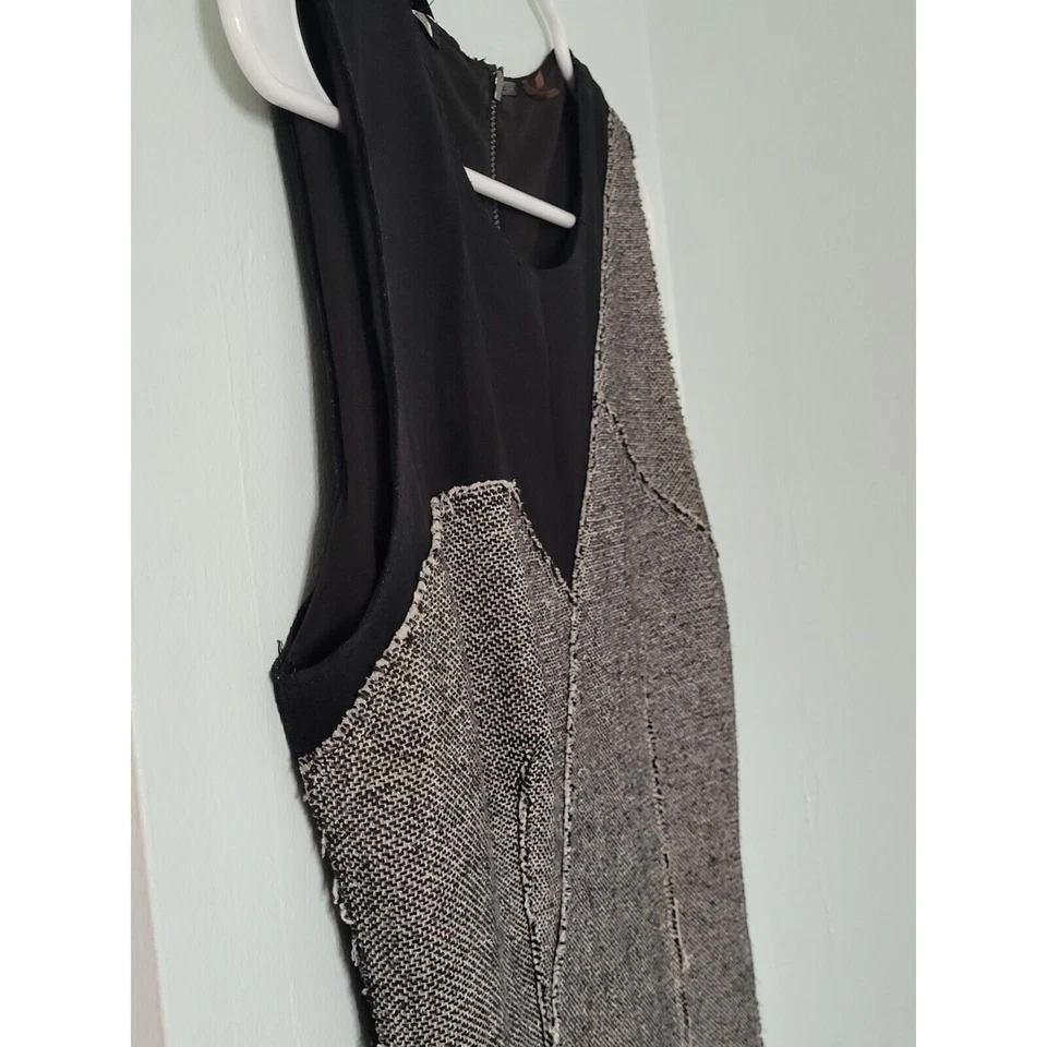 Vestido Vaina Para Mujer Talla 2 Elie Tahari Tweed Jersey Dos Tonos Gris Y Negro Foto 4 de 4