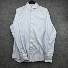 Suitsupply Traveller Shirt Mens 16L 41L Extra Slim Fit Blue White Stripe Cotton