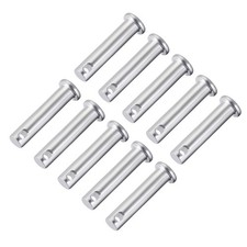 Single Hole Clevis Pins,8mm x 35mm Flat Head Zinc-Plating Steel  10 Pcs
