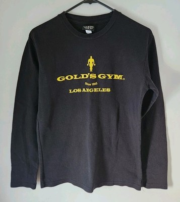 Gold's Gym Los Angeles Men's Logo Long Sleeve Pullover Top Size Medium 