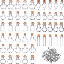 50PCS Mini Glass Jars Bottles with Cork Stopper DIY Wedding Party Decoration