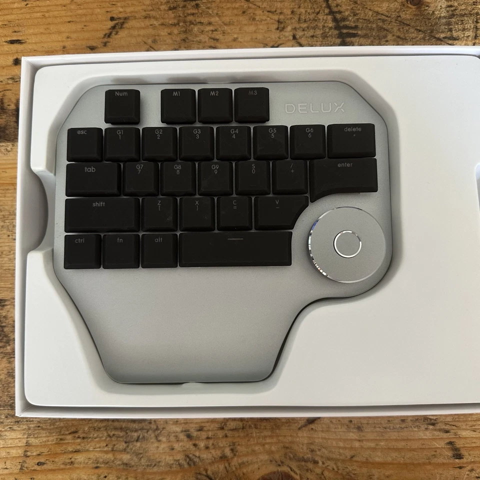 NICE! Delux T11 Designer Single Hand Keyboard Surface Dial FREE SHIPPING! - Image 4 of 4