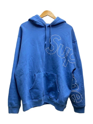 Sweat à capuche réfléchissant Supreme 21FW L coton bleu occasion