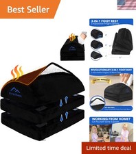 Portable Under Desk Foot Rest - Ideal for Gaming & Work with Heated Pocket