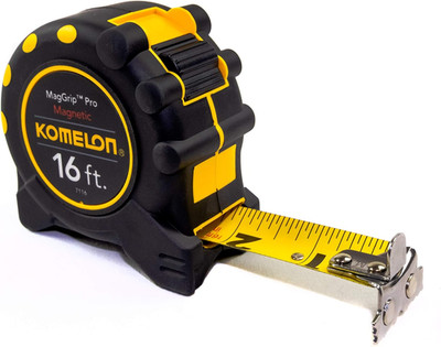 7116; 16' x 1'' Magnetic MagGrip Pro Tape Measure, Yellow/Black, 16ft - Blade