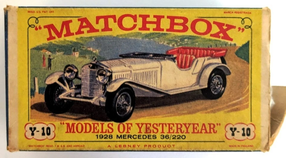 Y-10/2; 1928 Mercedes-Benz 36-220; Blanco, Modelos RAROS de Antaño Caja tipo D3 Foto 2 de 4