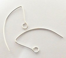 60 PCS 30X15MM EARRING WIRE FINDING STERLING SILVER PLATED BRACELET