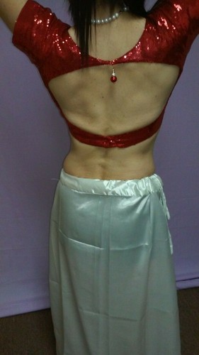 Crepe 515 Petticoat Sensual Satin Crepe Underskirt Low Rise Sari Shieno Sarees - Picture 16 of 18