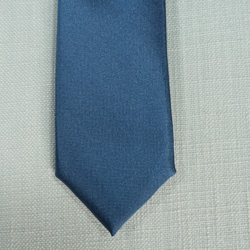 Hugo Boss Skinny Tie Mens Blue Silk Italian Formal Suit Smart Office - Picture 5 of 15
