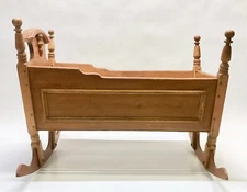 Antique Wooden Handmade Baby Cradle Crib 