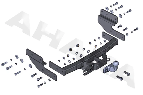 AHK ES13 für VW T4 1996-2003 Bus Kasten Caravelle California Anhängerkupplung - Bild 3 von 5