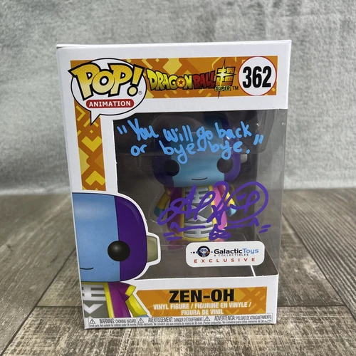 Anime Zen Oh Dragonball Ball Super Funko Pop 362 Auto Sarah Wiedenheft