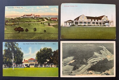 Lot Of 20 Different Vintage Postcards Of Various Golf Courses In Pennsylvania