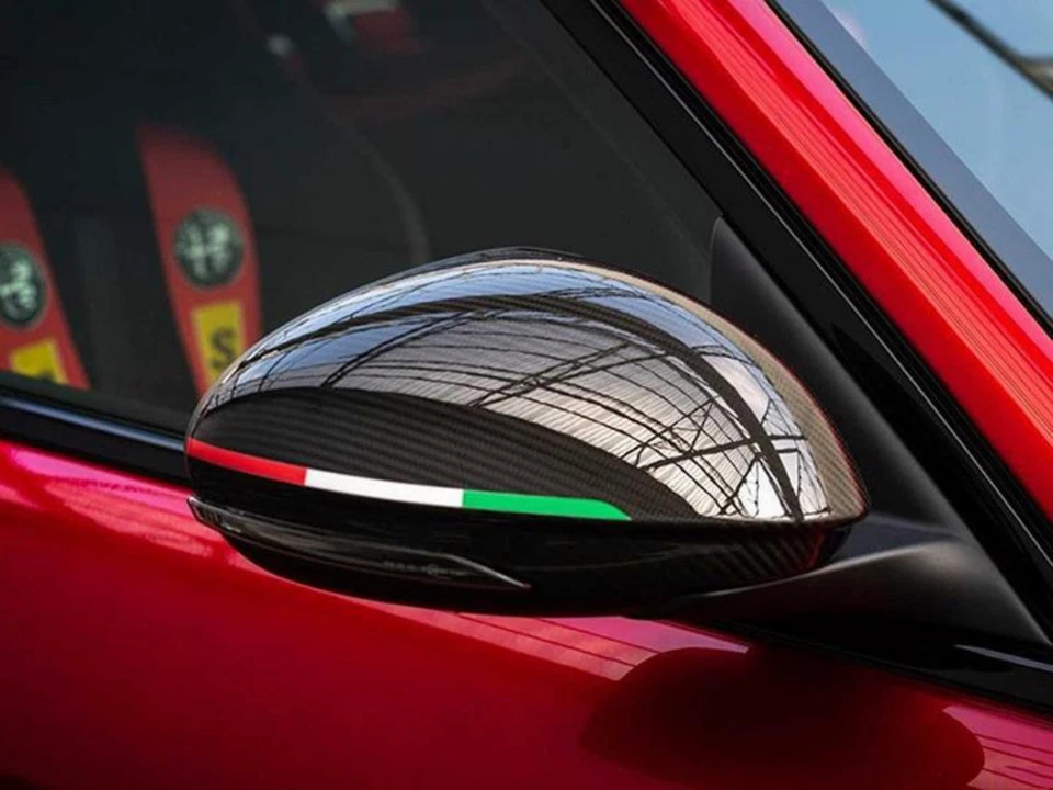 For Alfa Romeo Car Rearview Mirror Decoration Garland Sticker Giulia Stelvio - Imagem 3 de 4