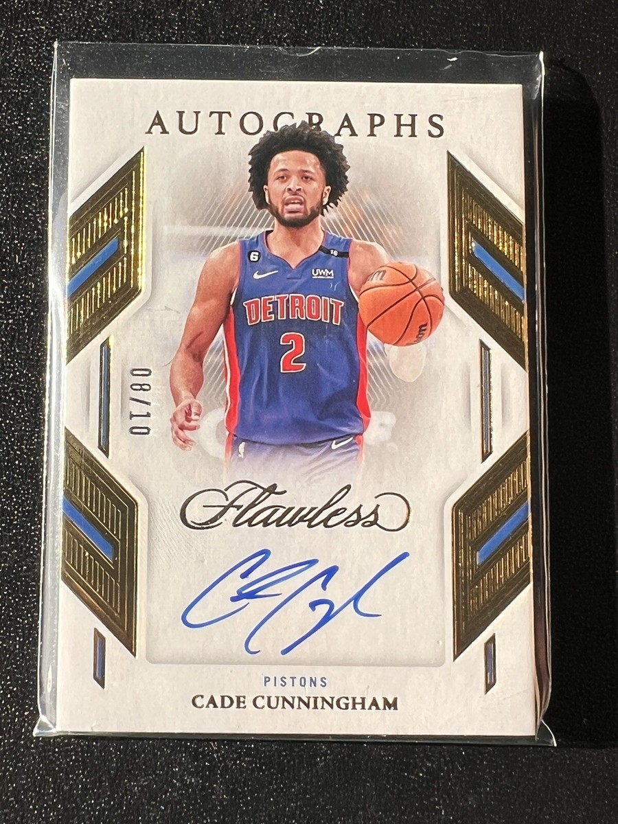2022-23 flawless basketball Cade Cunningham On Card Auto /10 Gold