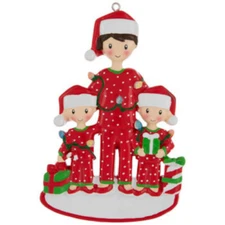 Polar X Dad and 2 Children Resin Christmas Ornament - New