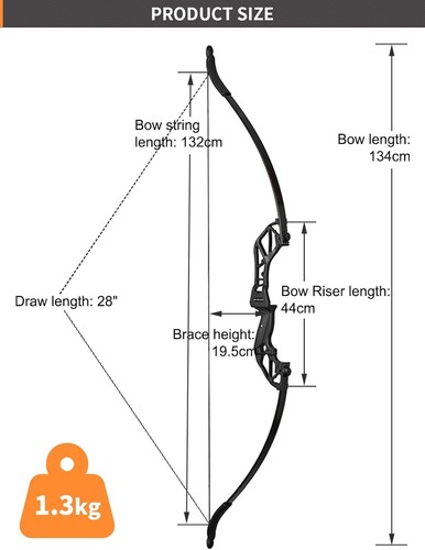Takedown Recurve Bow Arrows Kit Archery Hunting Bow Beginner Shooting Practice - Picture 4 of 24