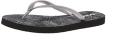 REEF Women's Chakras Flip Flop Sandal Black Palm 1005