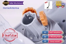 1080P 4K Outdoor Motorized HDTV Antenna w/ Pole Amplified 360° Rotation