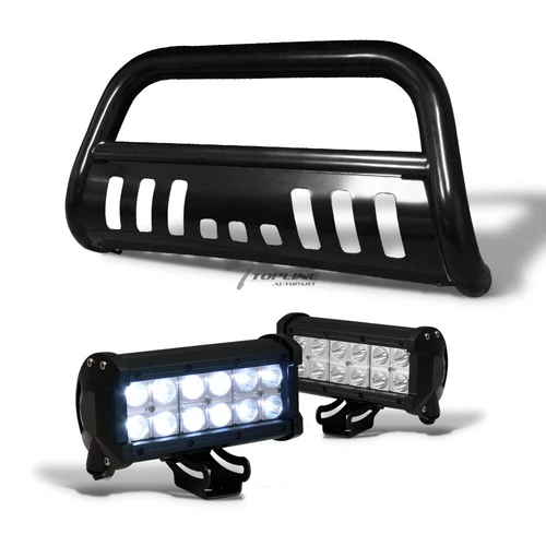 Topline for 1997-2004 Ford F150 Black Bull Guard With 36w CREE LED Light Bars