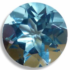 Natural Aquamarine Blue Round Faceted Loose Gemstones Fine Cut AA 