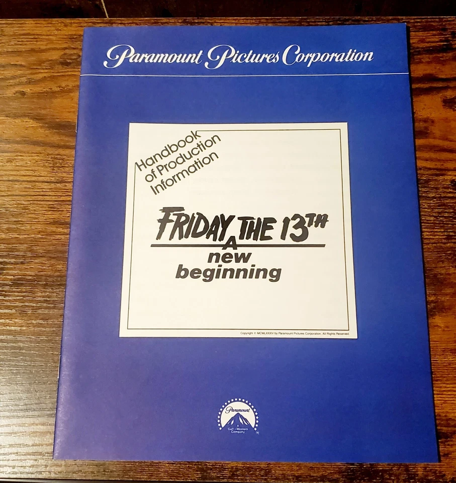 1985 "Viernes 13: un nuevo comienzo" Orig. KIT DE PRENSA COMPLETO EN LA CARPETA Foto 4 de 4