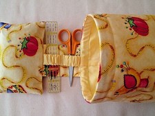 Armchair / Table Sewing Organiser/ Thread Catcher / Wool Holder with Pin Cushion