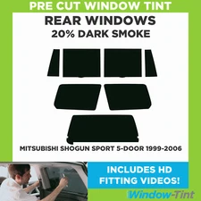 For Mitsubishi Shogun Sport 5-door 1999-06 Pre Cut Window Tint Kit 20% Dark Rear