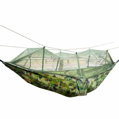 Double Person Camping Hammock With Mosquito Net Outdoor Hanging Swing Bed Travel - Picture 5 of 11