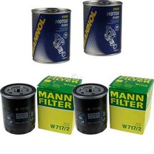 2x Original MANN Ölfilter W 717/2 + 2x SCT Motor Flush Motorspülung