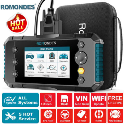 ROMONDES Car All System OBD2 Scanner Auto Diagnostic Scan Tool Oil EPB TPS Reset