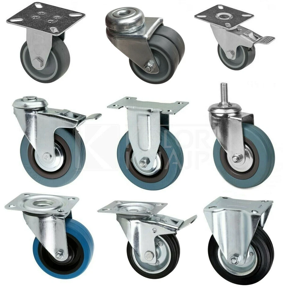 KOLOR Möbelrollen Transportrollen Laufrollen Lenkrollen Schwerlastrollen 50 75 100