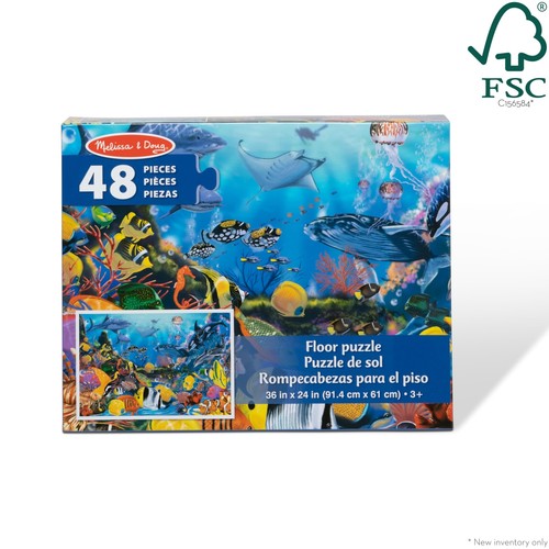 Melissa & Doug Underwater Ocean Floor Puzzle 48 pcs 2 x 3 feet - 第 6/9 張圖片