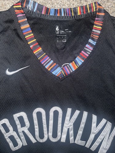 Nike Brooklyn Nets #1 D'Angelo Russell Jersey Men 44 S Black NBA Basketball Top - Picture 6 of 8