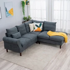 Panana 5 Seat Sectional Sofa Couch,L shaped Sofa with Built in USB Port Chaise