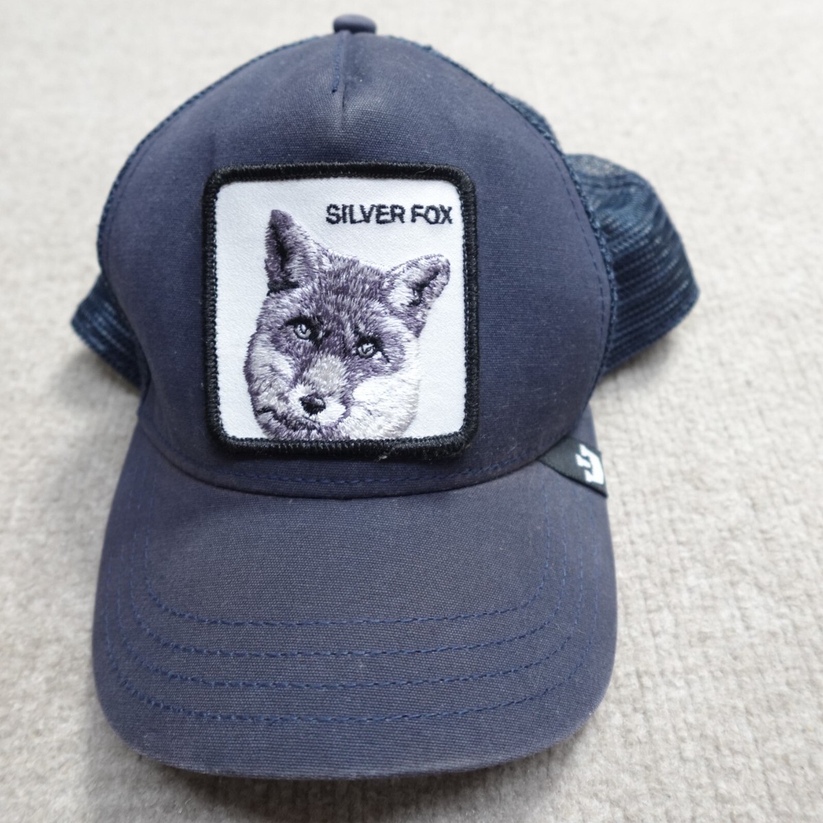 Goorin Bros Hat Blue Trucker Snapback Silver Fox