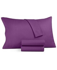 Sanders Embossed Brushed Microfiber Paisley 3-Pc. Sheet Set - TWIN - Purple