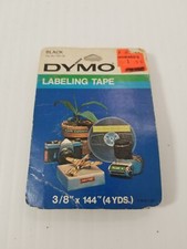 Vtg DYMO 7291-09 Black Embossing Labeling Tape 3/8" x 144" 4 yds. for M-10 NOS