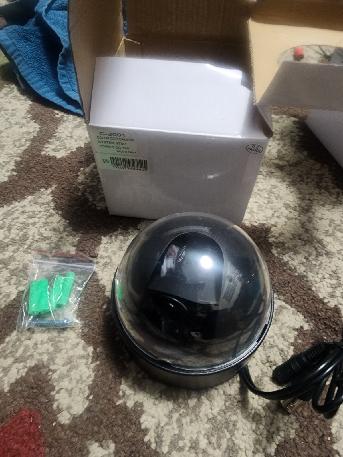 DTT Color CCD Dome Camera 12VDC / Model C-2001 / 131212808405