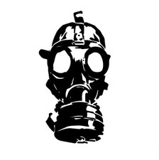 Gas Mask Decal Window Sticker Car Decor Survival Prepper Gasmask Steam