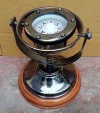 Antique Nautical brass gimbal compass vintage binnacle gimballed compass Gift